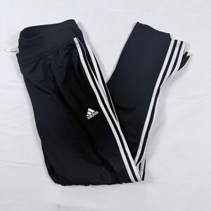 Adidas Tiro Mens Track Pants Black White 3-Stripes Ankle Zip Large